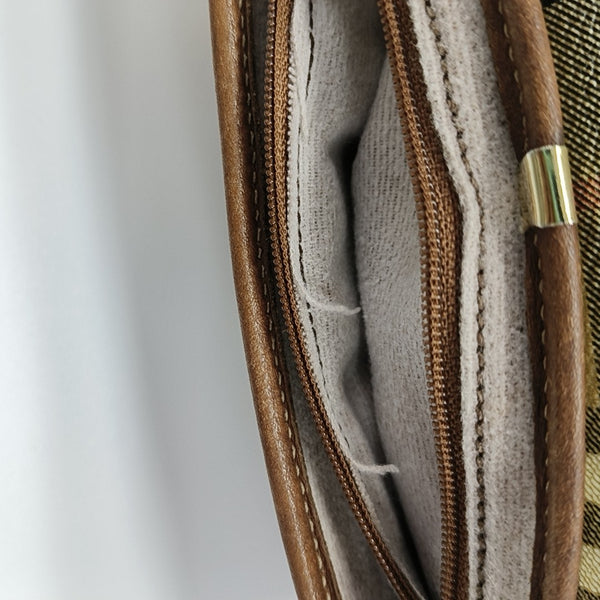 Coated Canvas Shoulder Bag Beige