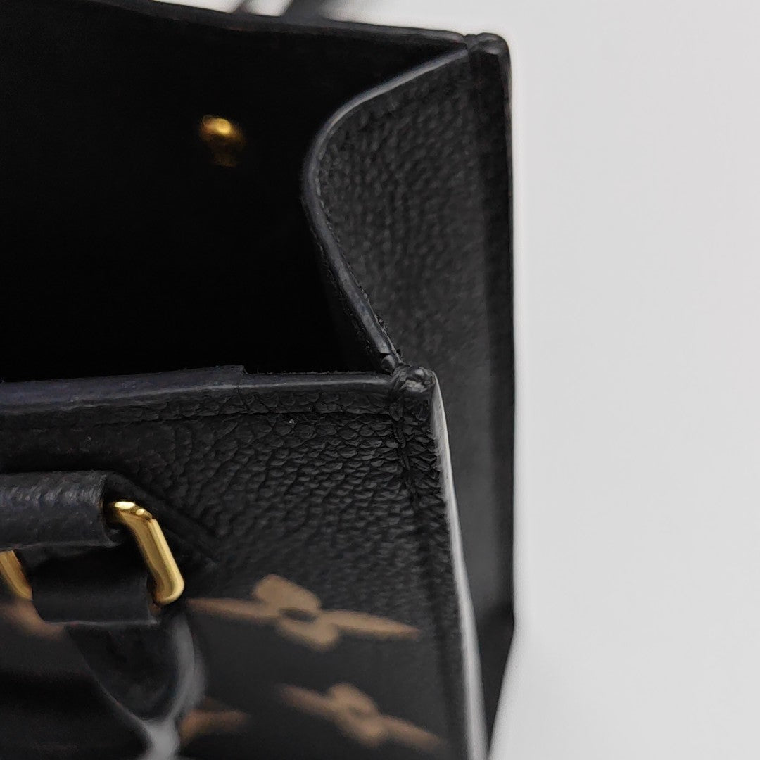 SAC PLAT Mini Monogram Calfskin Black
