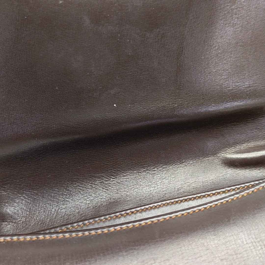 Calfskin Top Handle Bag Brown