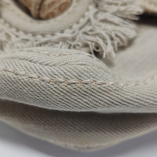 Denim Shoulder Bag Beige