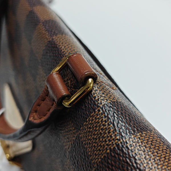 BEAUMARCHAIS Damier Ebene Coated Canvas Brown