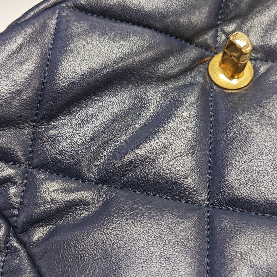 CHANEL 19 Small Quilted Lambskin Blue