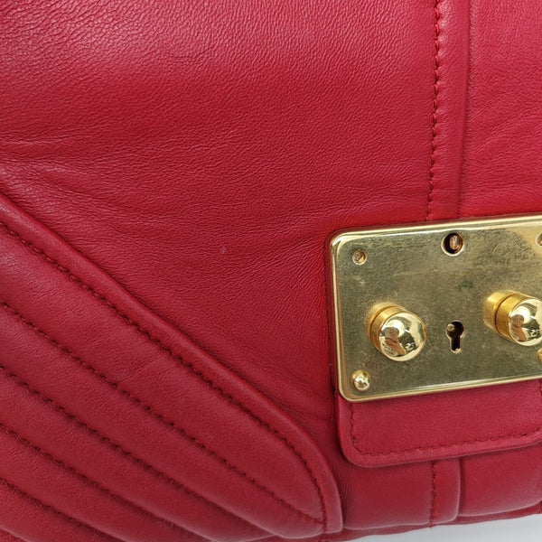 Miu Confidential Quilted Lambskin Red