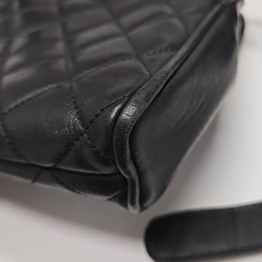 Quilted Calfskin Belt Bag Black