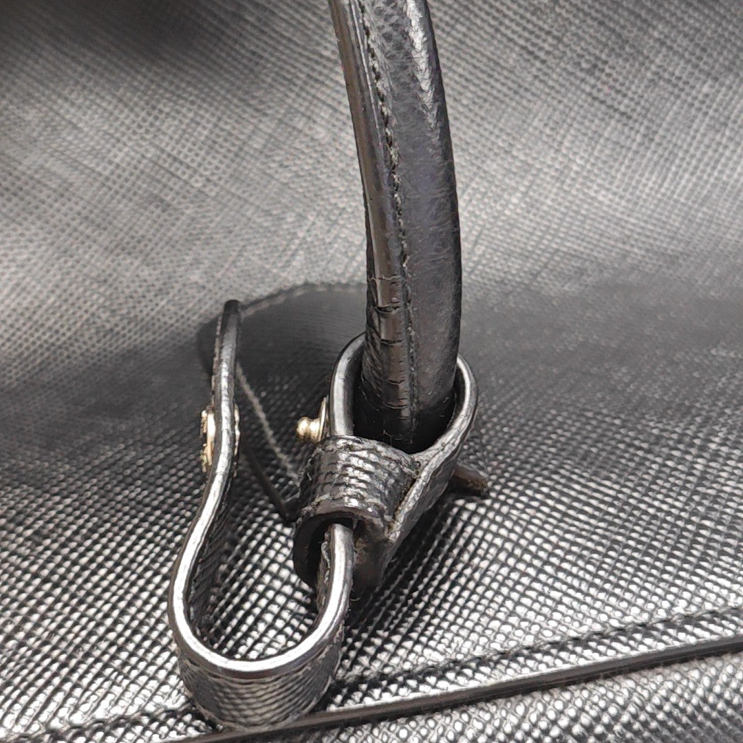 Twin Saffiano Calfskin Black