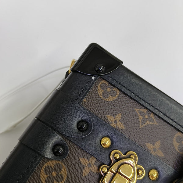 PETITE MALLE Monogram Coated Canvas Brown