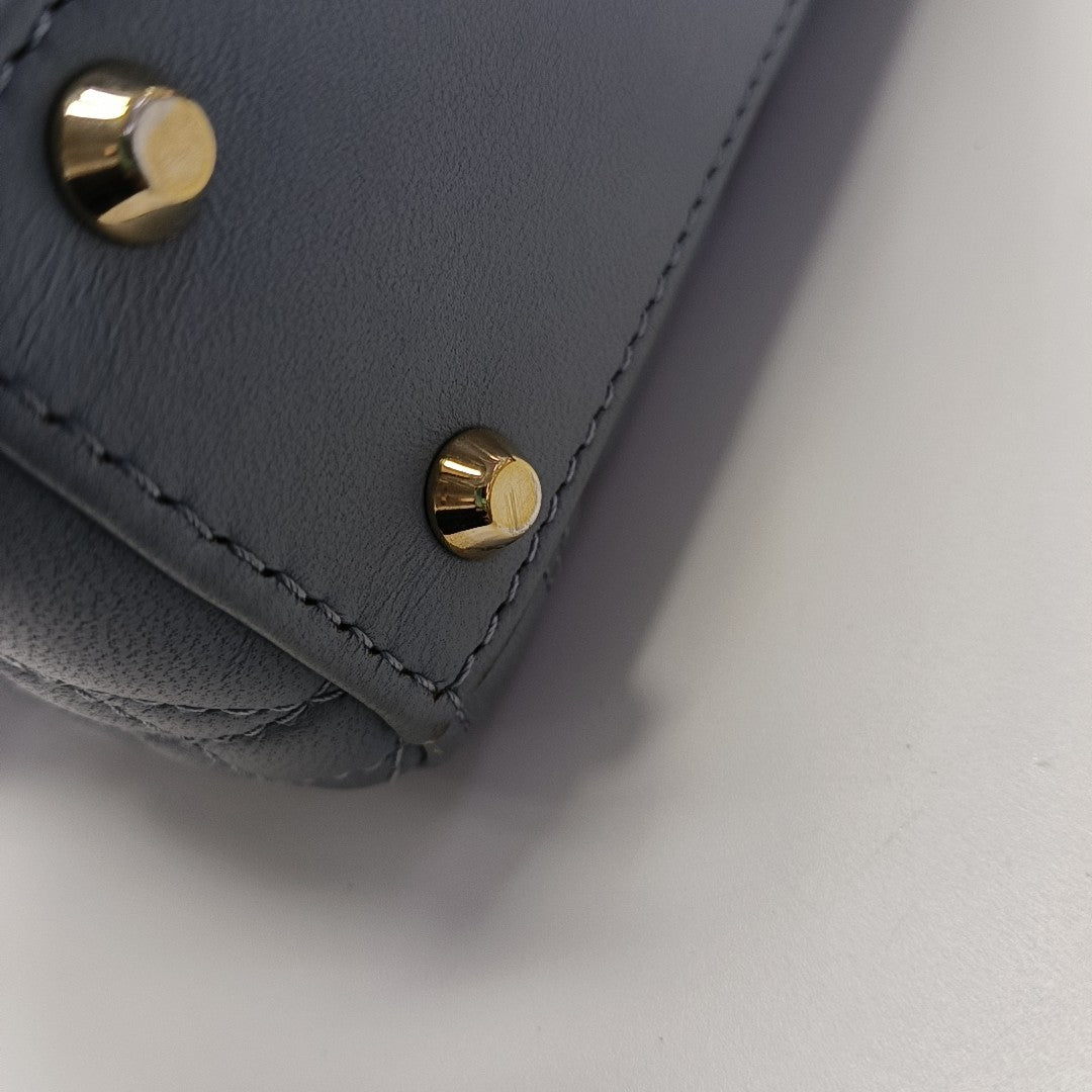 Lady Dior Mini Cannage Lambskin Blue
