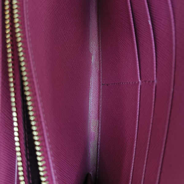 Zippy Wallet Saffiano Calfskin Red Wallet