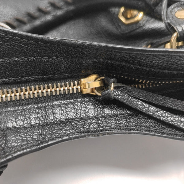 Classic Metallic Edge City Mini Lambskin Black
