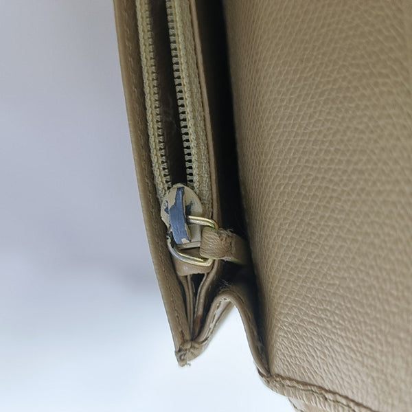 Grained Calfskin Wallet Yellow