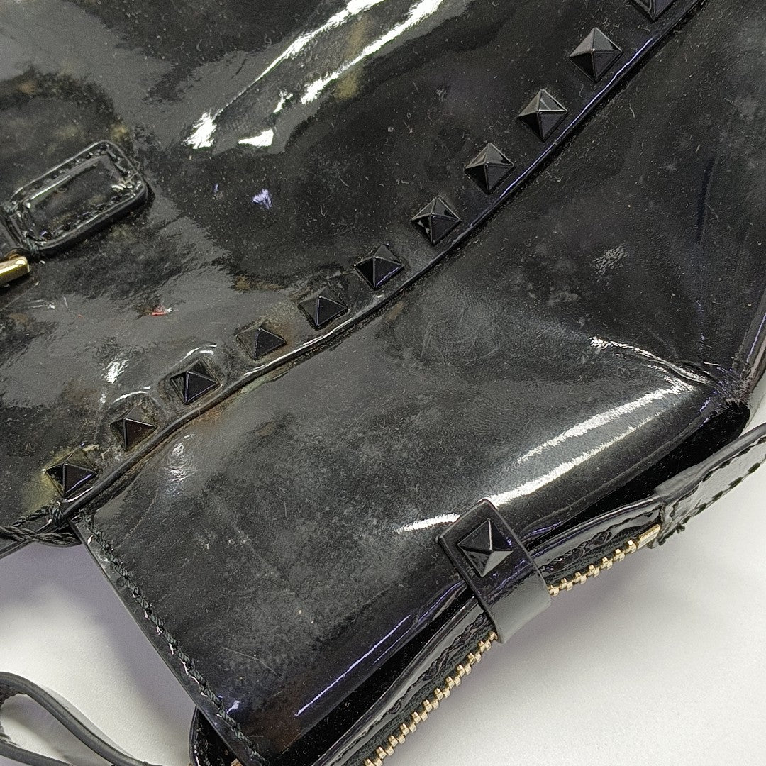 Rockstud Calfskin Black