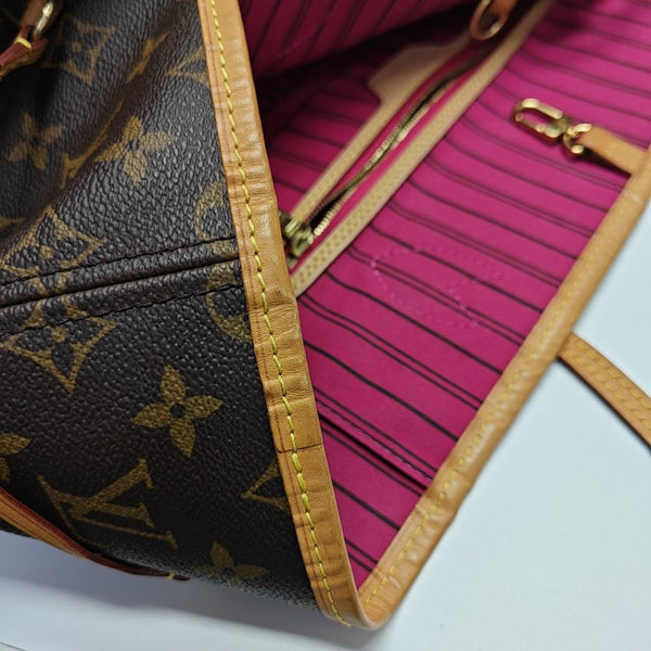 NEVERFULL GM Monogram Coated Canvas Brown