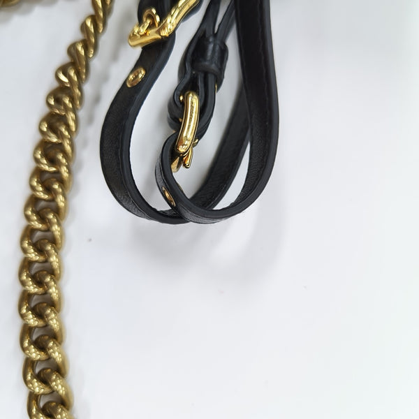 Quilted Lambskin Shoulder Bag Black