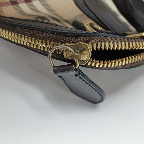 Coated Canvas Top Handle Bag Small Beige