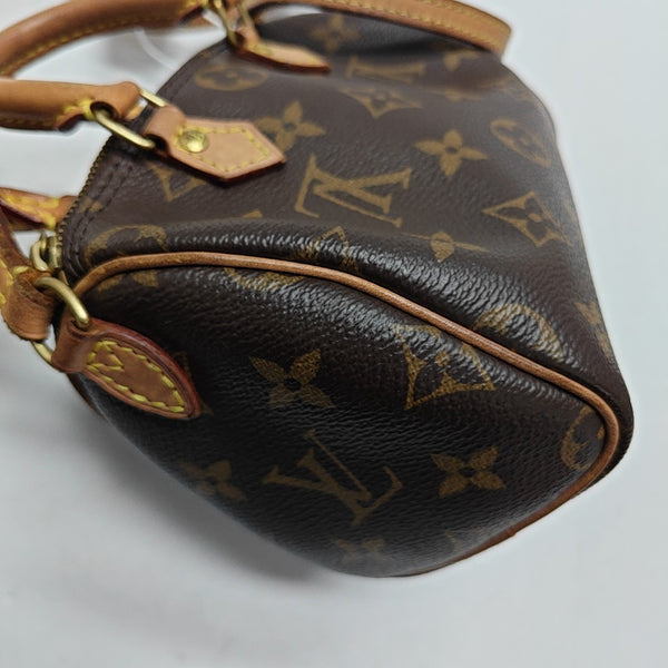 SPEEDY Nano Monogram Coated Canvas Brown