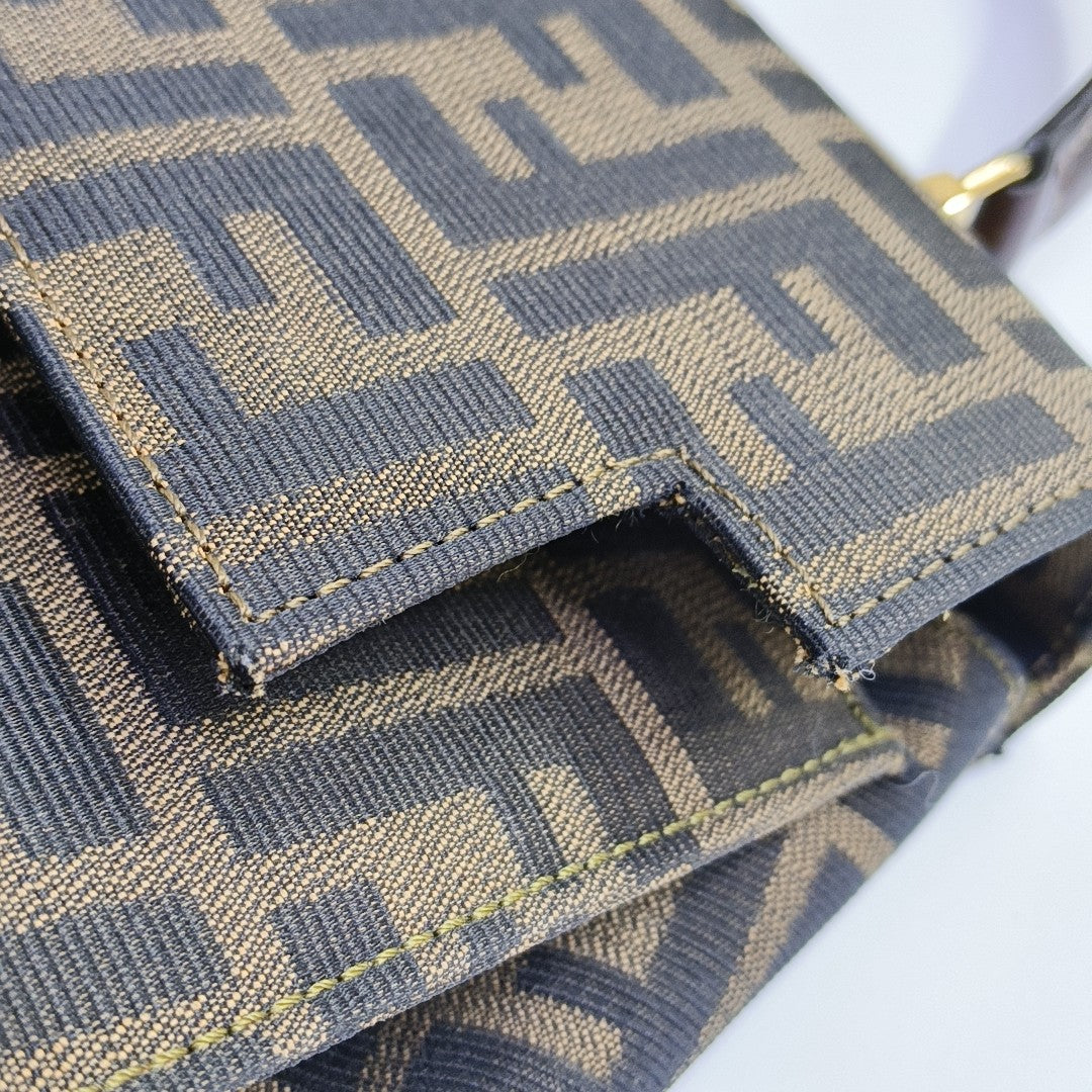 Canvas Top Handle Bag Brown