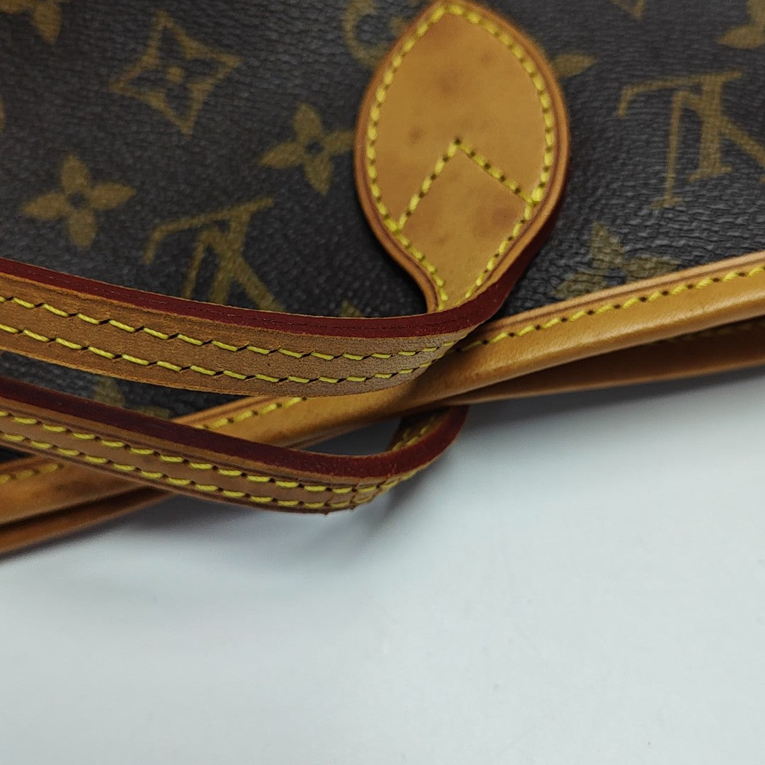 NEVERFULL MM Monogram Coated Canvas Brown