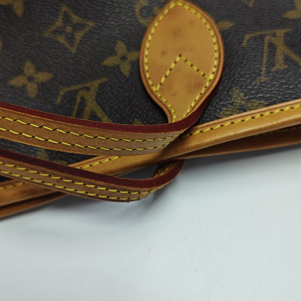NEVERFULL MM Monogram Coated Canvas Brown