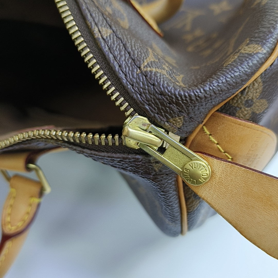 SPEEDY 30 Monogram Coated Canvas Brown