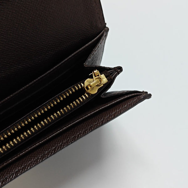 SISTINA Damier Ebene Coated Canvas Brown Wallet