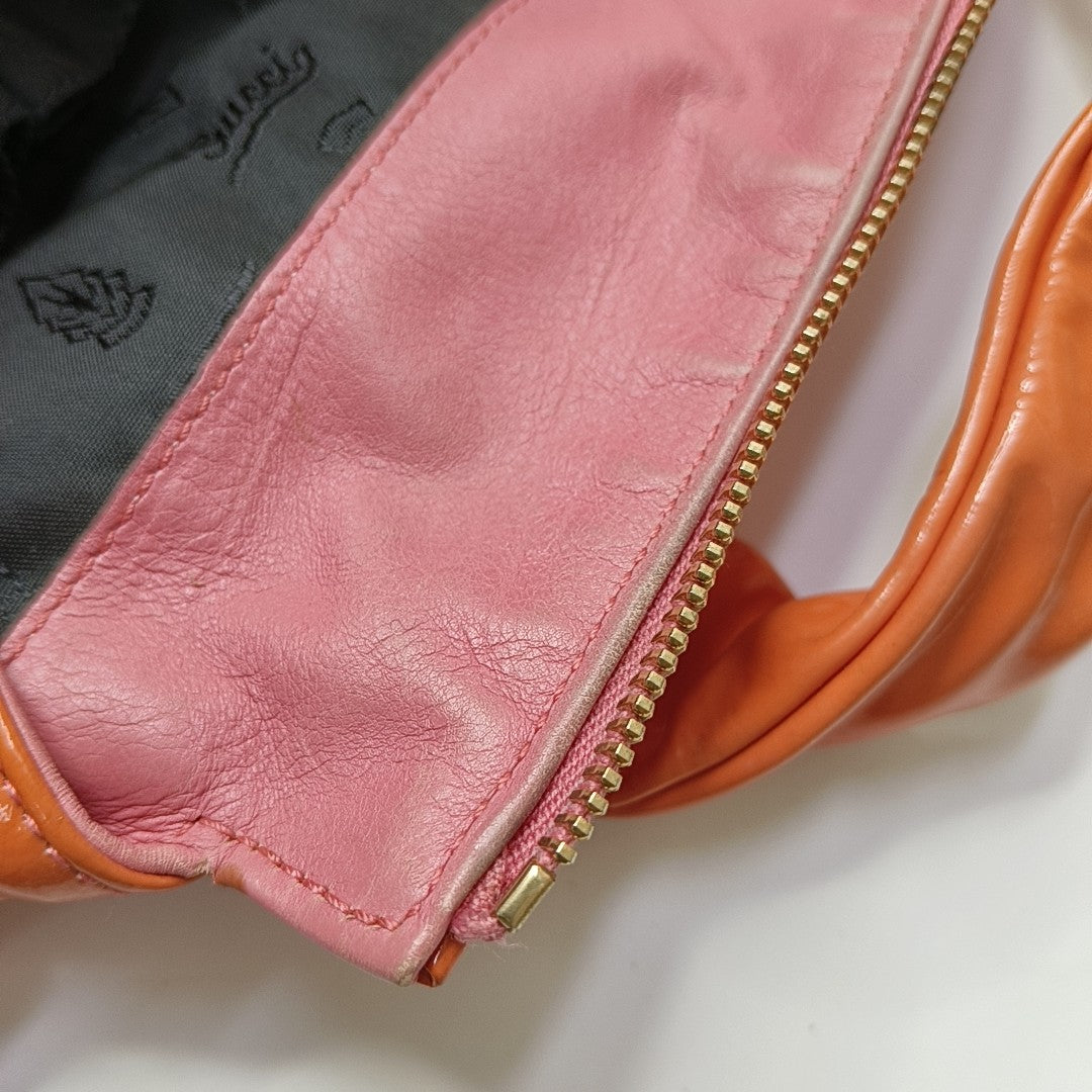 Calfskin Top Handle Bag Orange