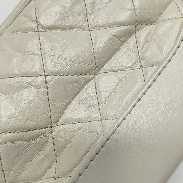 GABRIELLE Small Quilted Calfskin White