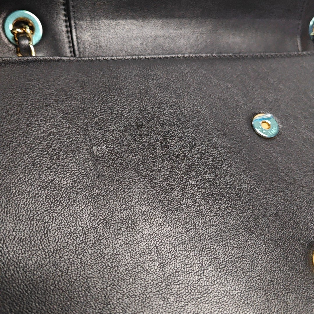MADEMOISELLE Large Quilted Calfskin Black
