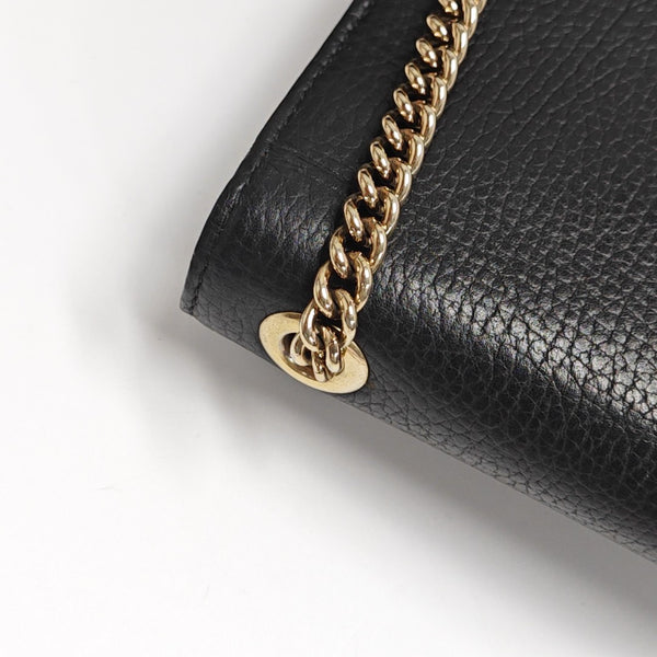 Interlocking G Small Calfskin Black