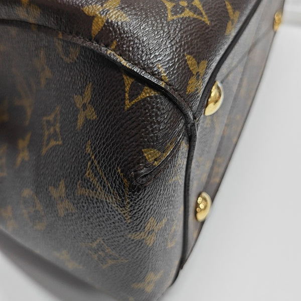 MONTAIGNE MM Monogram Coated Canvas Brown