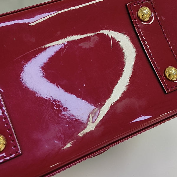 ALMA BB Monogram Patent Leather Red