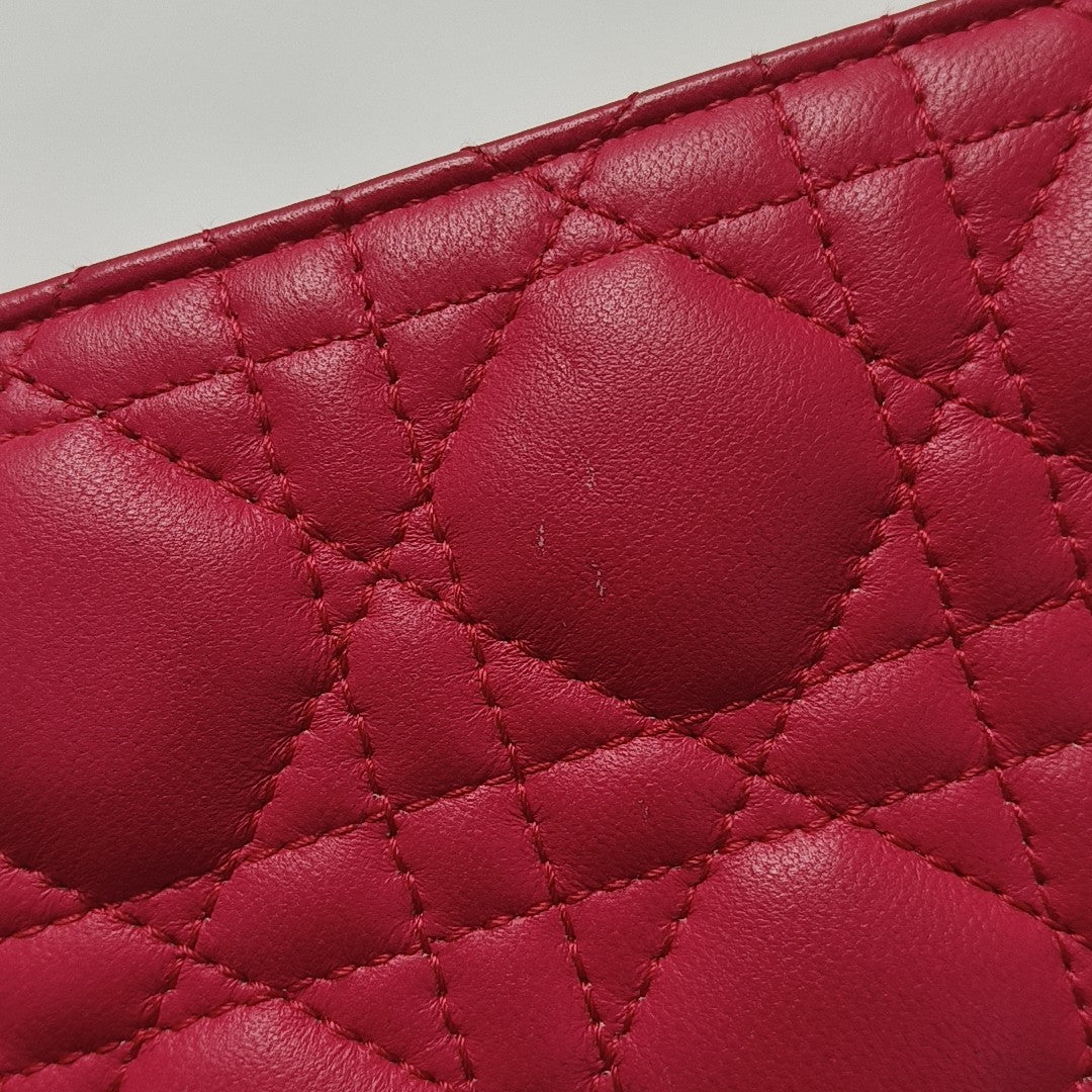 Lady Dior Medium Cannage Calfskin Pink