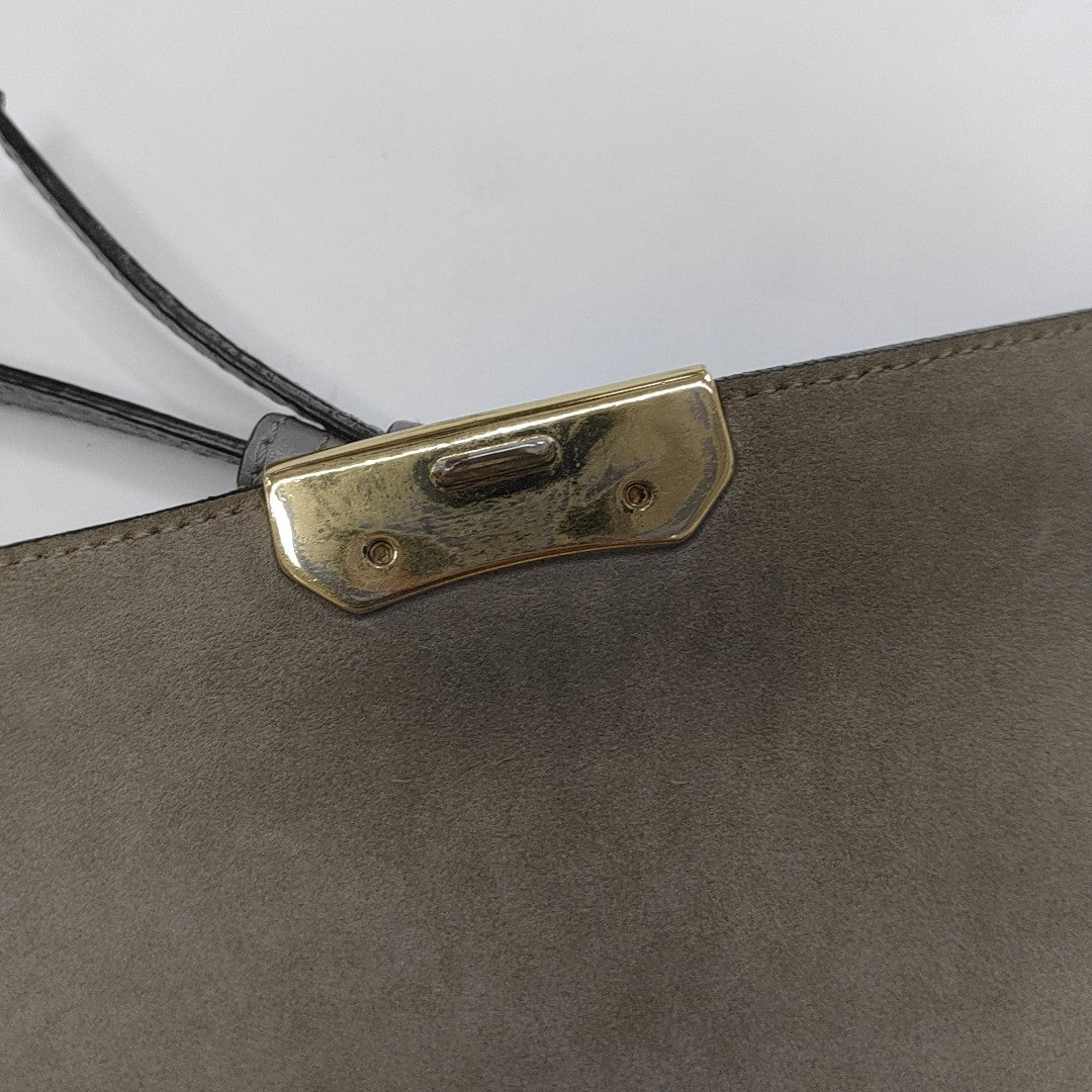 Calfskin Shoulder Bag Gray