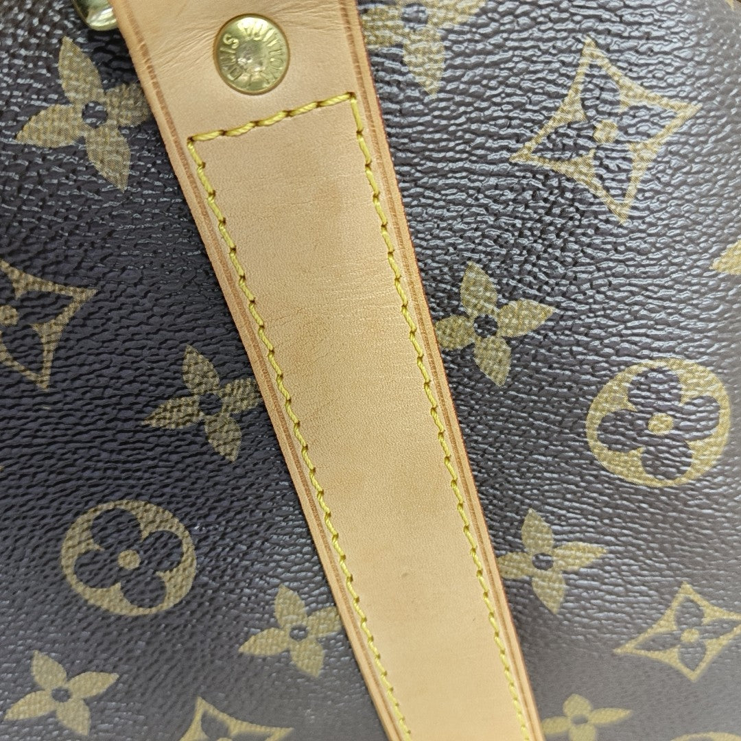 KEEPALL 60 Monogram Coated Canvas Brown
