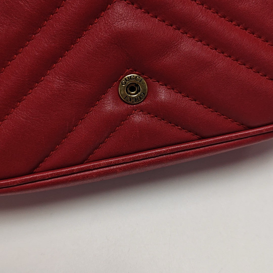 GG Marmont Mini Quilted Calfskin Red
