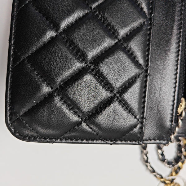 WOC Quilted Lambskin Black