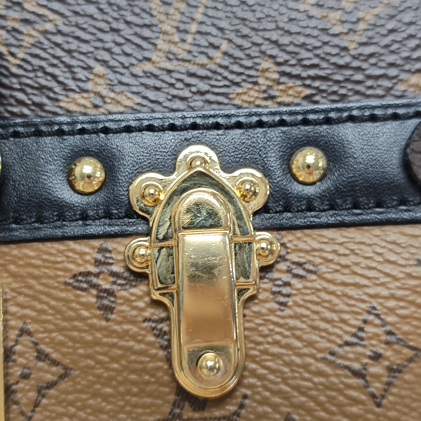 TRUNK Monogram Coated Canvas Brown