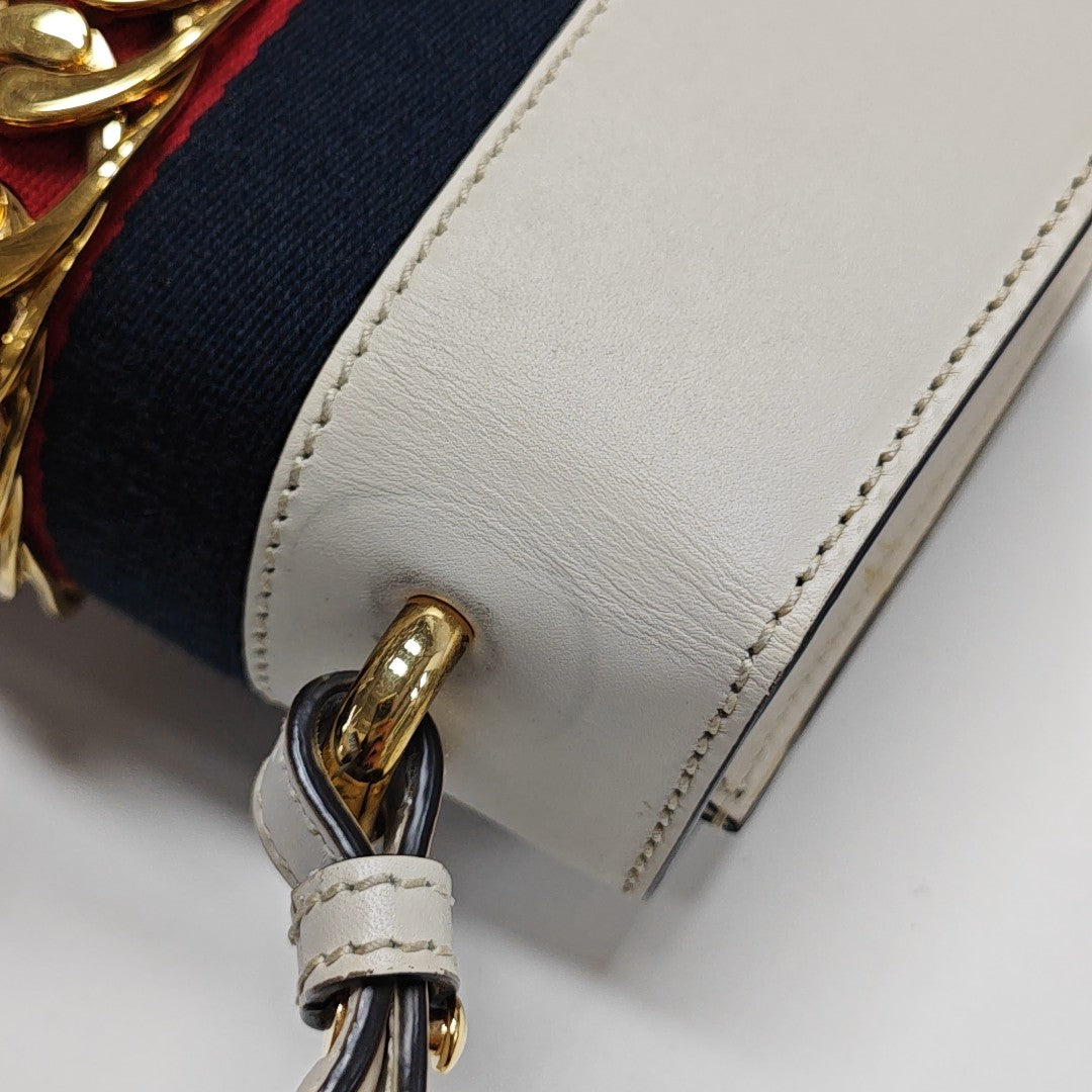 Sylvie Mini Calfskin White