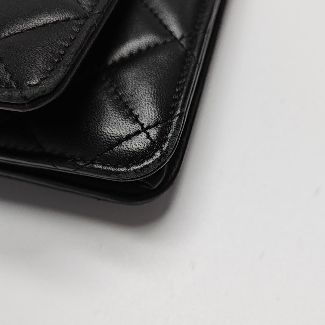 WOC Quilted Lambskin Black