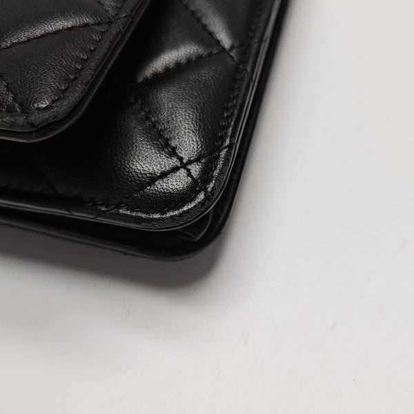 WOC Quilted Lambskin Black