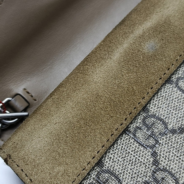Dionysus Super Mini Monogram Coated Canvas Beige