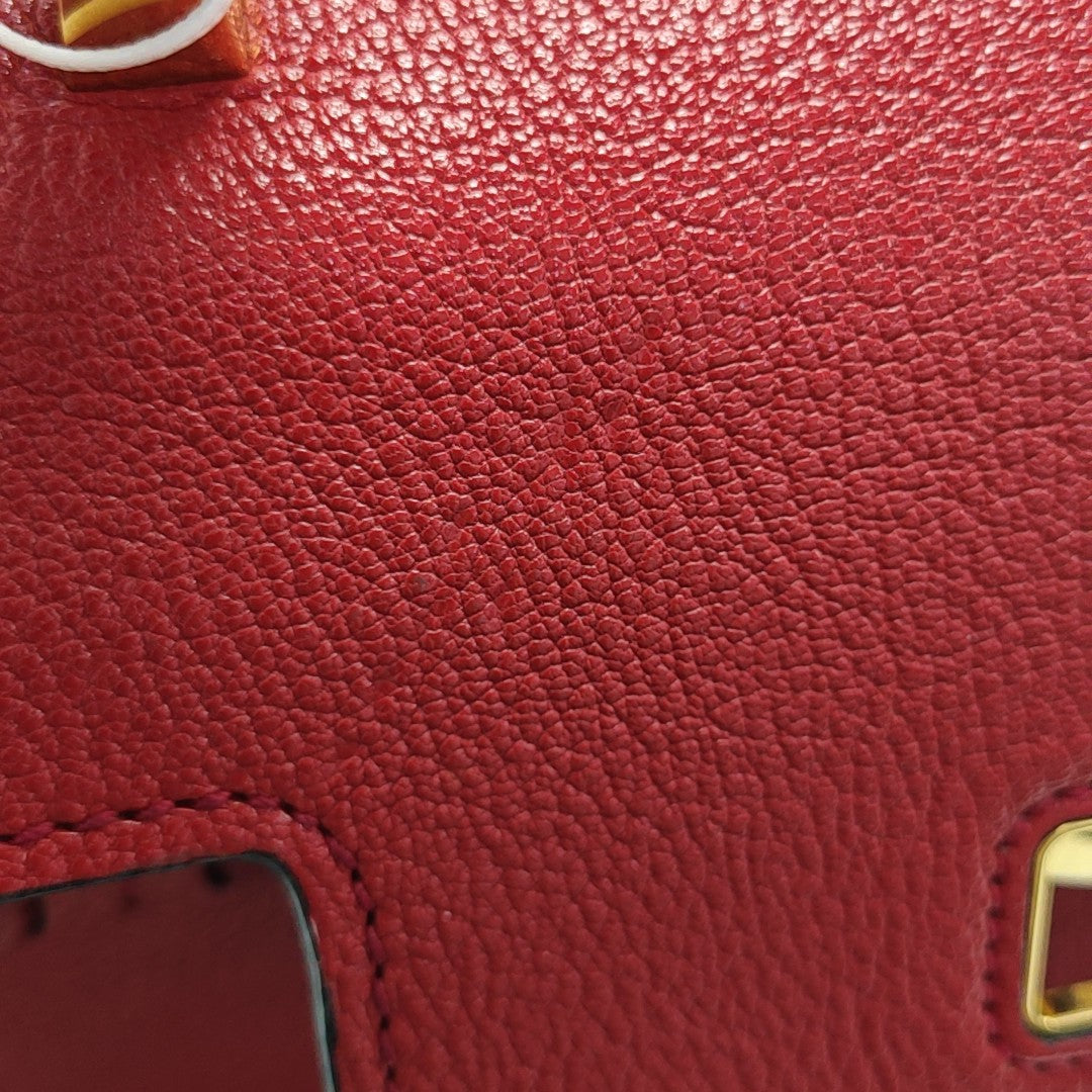 Calfskin Shoulder Bag Red