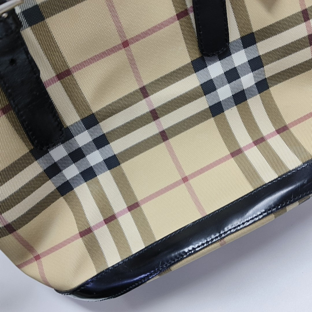 Coated Canvas Bucket Bag Beige