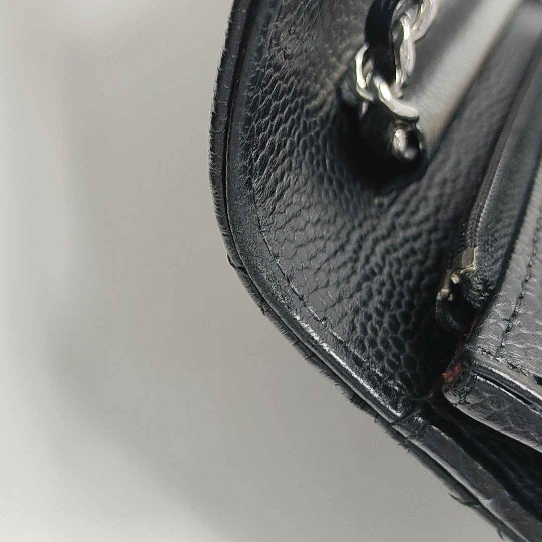 WOC Quilted Grained Calfskin Black