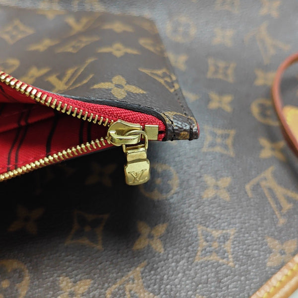 NEVERFULL MM Monogram Coated Canvas Brown