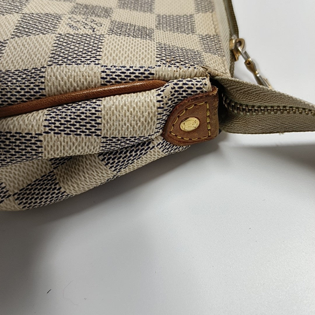 EVA Damier Azur Coated Canvas White