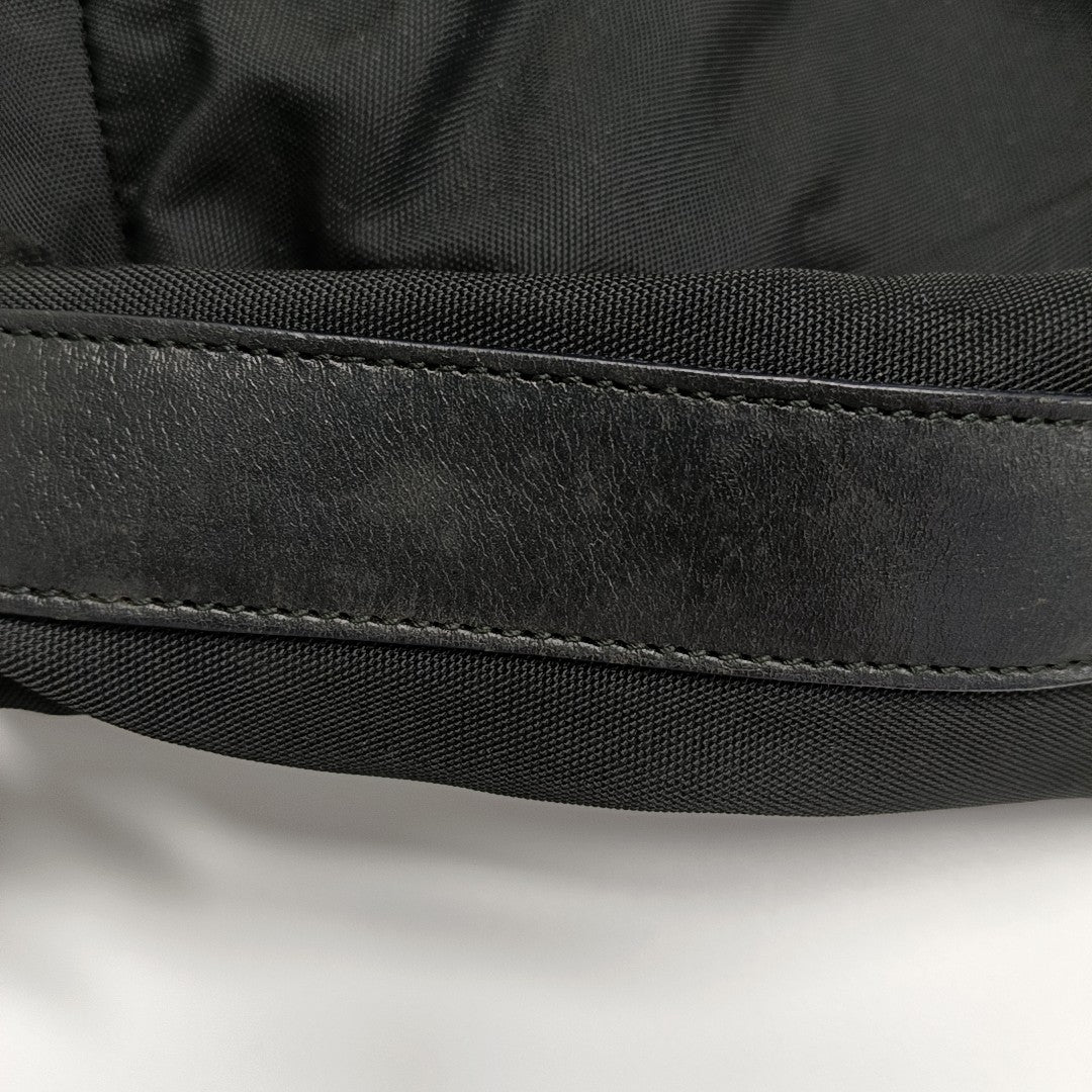 Nylon Top Handle Bag Black