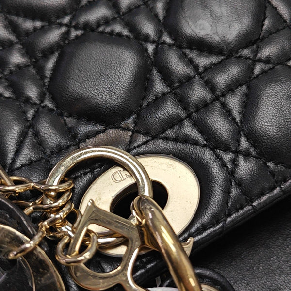 Lady Dior Mini Cannage Piel de cordero Negro