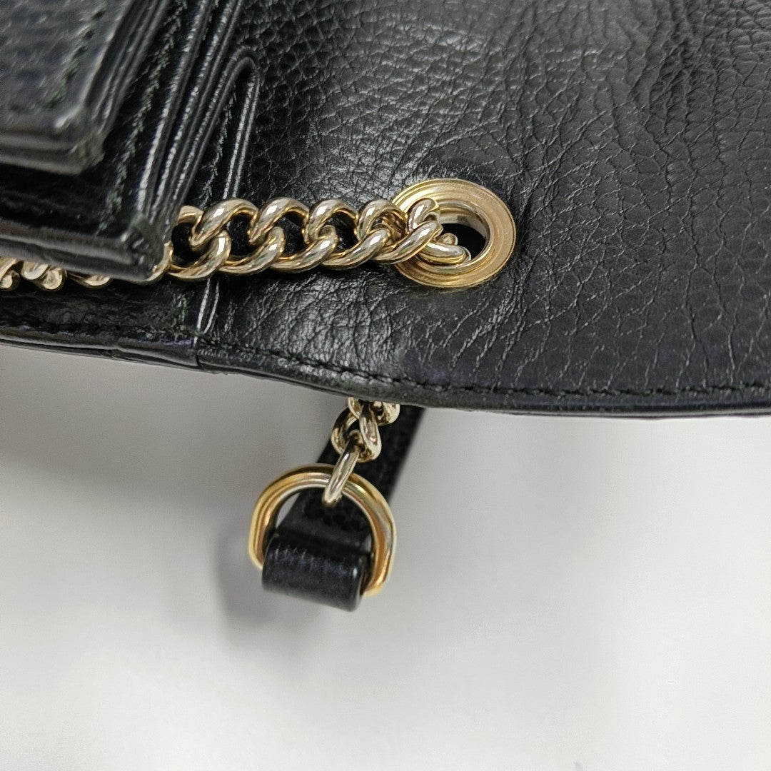 Interlocking G Small Calfskin Black