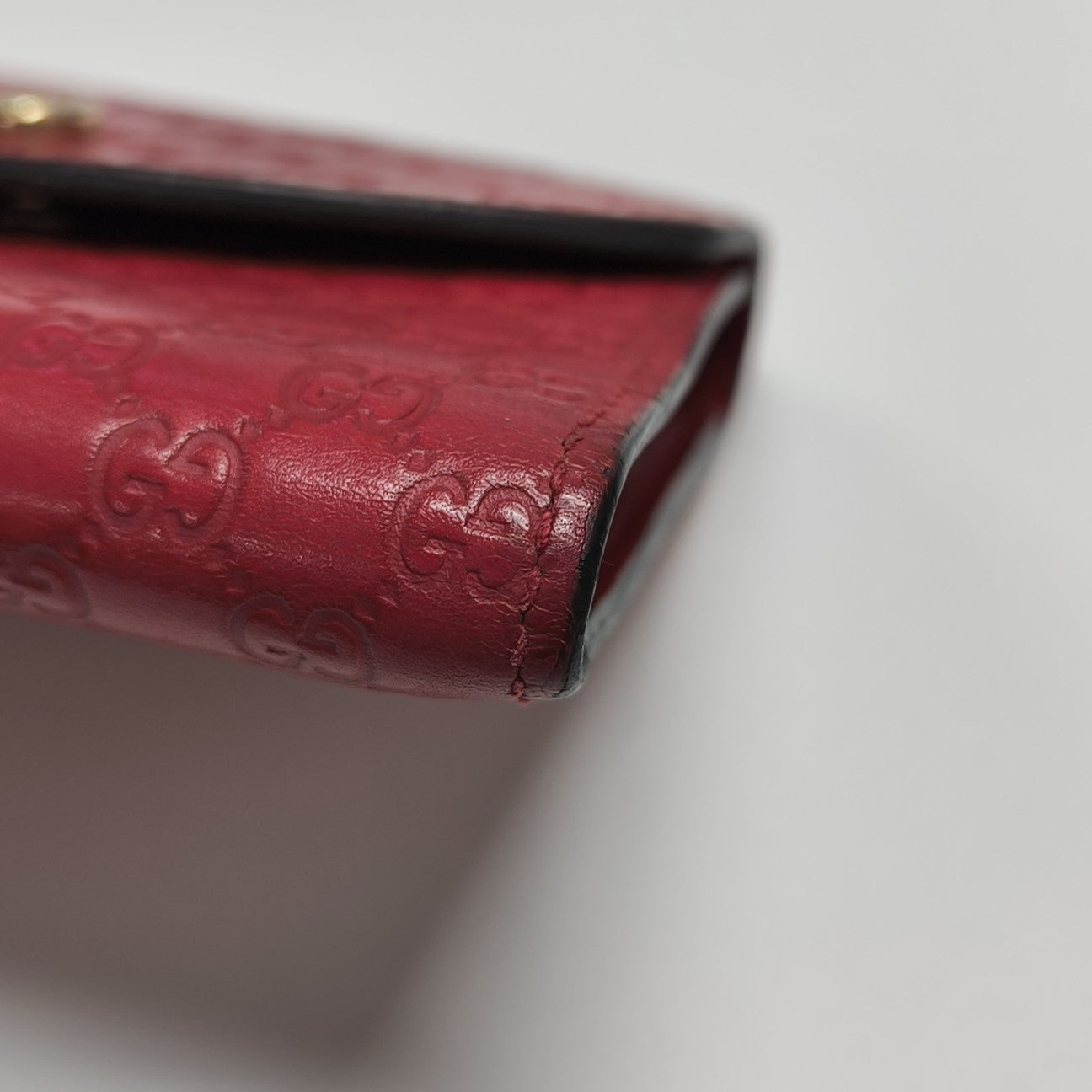 Monogram Calfskin Wallet Red