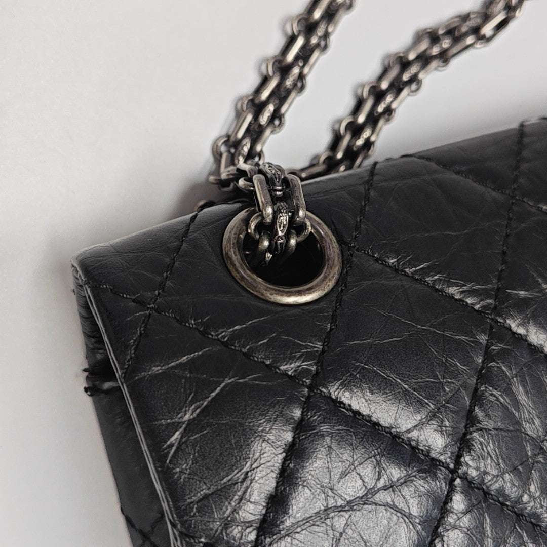 2.55 227 (jumbo) Quilted Vintage Calf Black